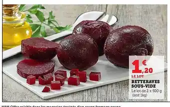 Betteraves sous-vide