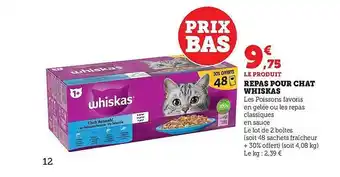 Hyper U Repas pour chat whiskas offre