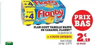 Flan goût vanille nappé de caramel flanby