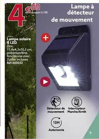 Gifi Lampe solaire 8 led offre