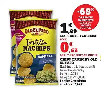 Hyper U Chips crunchy old el paso offre