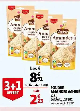 Auchan Poudre amandes vahiné offre