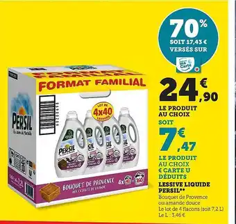 Hyper U Lessive liquide persil offre