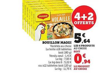 Hyper U Bouillon maggi offre