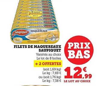 Hyper U Filets de maquereaux saupiquet offre