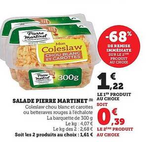 Hyper U Salade pierre martinet offre