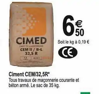 Tridôme Ciment cem-32,5r offre