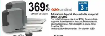 Automatisme de portail à bras articulés pour portail battant onegate 2