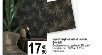 Papier vinyl sur intissé palmier éventail