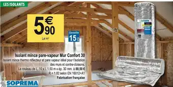 Tridôme Isolant mince pare-vapeur mur confort 30 soprema offre