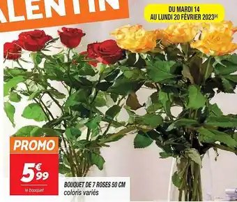 Netto Bouquet de 7 roses 50 cm offre