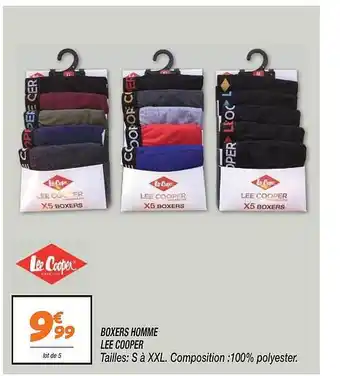 Netto Boxers homme lee cooper offre