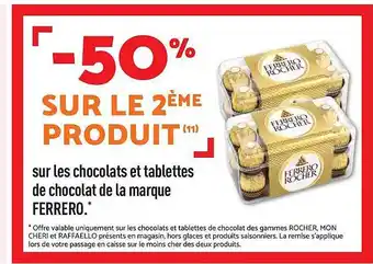 Netto Les chocolats et tablettes de chocolat de la marque ferrero offre