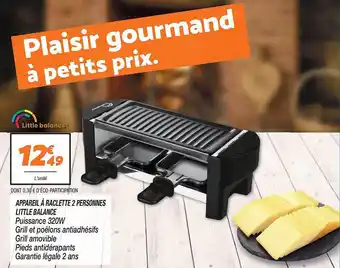 Netto Appareil à raclette 2 personnes little balance offre