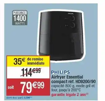 Migros Airfryer essential compact philips offre