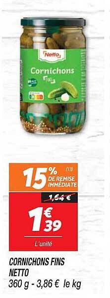 Cornichons fins netto