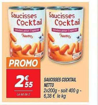 Netto Saucisses cocktail netto offre