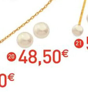 E.Leclerc Bijoux Boucles perle de culture or jaune offre