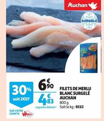 Auchan Filets de merlu blanc surgelé auchan offre