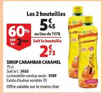 Auchan Sirop carambar caramel offre
