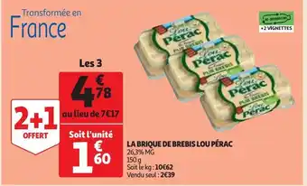 Auchan La brique de brebis lou pérac offre