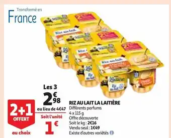 Auchan Riz au lait la laitière offre