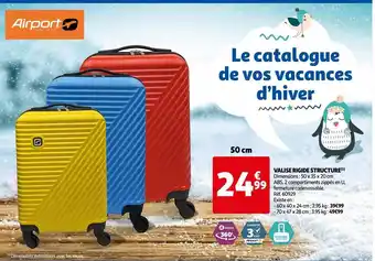Auchan Valise rigide structure 50 cm offre