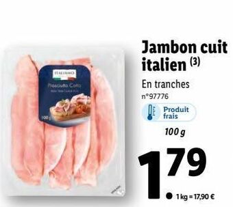 Lidl Jambon cuit offre