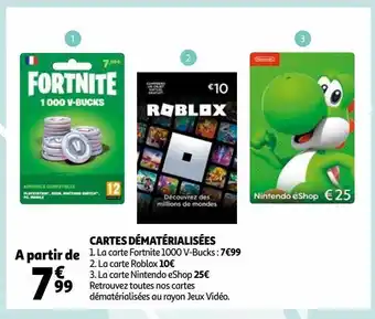 Auchan Cartes dématérialisées offre