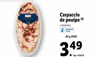 Lidl Carpaccio offre