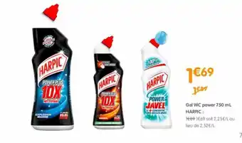 b&m Gel wc power 750 ml harpic offre