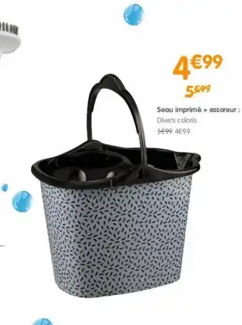 b&m Seau imprime + essoreur offre