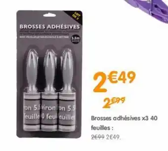 b&m Brosses adhesives x3 40 feuilles offre