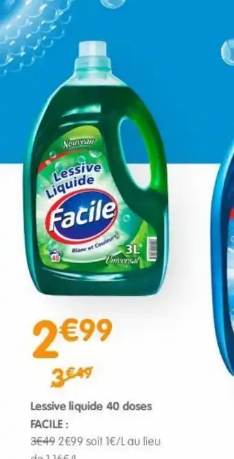 b&m Lessive liquide 40 doses facile offre