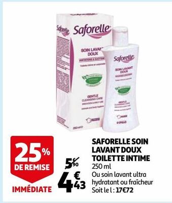 Auchan Saforelle soin lavant doux toilette intime offre