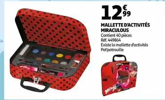 Auchan Mallette d'activités miraculous offre