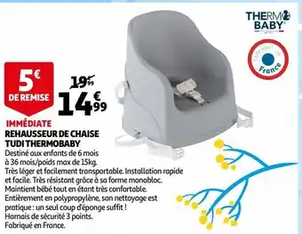 Auchan Rehausseur de chaise tudi thermobaby offre