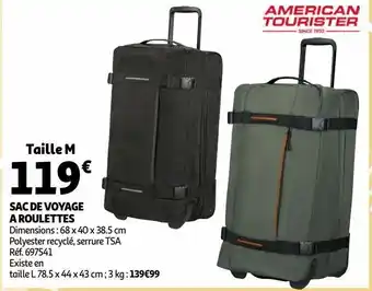 Auchan Taille m sac de voyage a roulettes offre