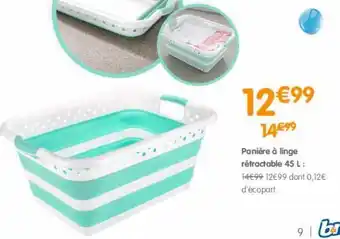 b&m Paniere a linge retractable 45l offre