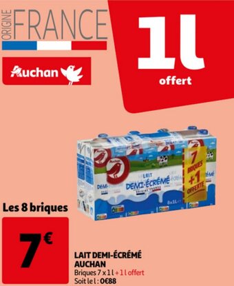 Auchan Lait Demi-écrémé Auchan offre