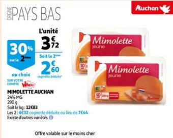 Auchan Mimolette Auchan offre