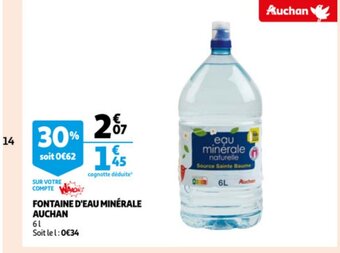 Auchan Fontaine D'Eau Minérale Auchan offre