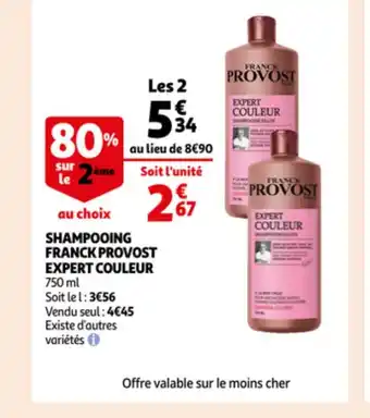 Auchan Shampooing Franck Provost Expert Couleur offre