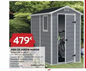 Bricomarché Abri De Jardin Manor offre