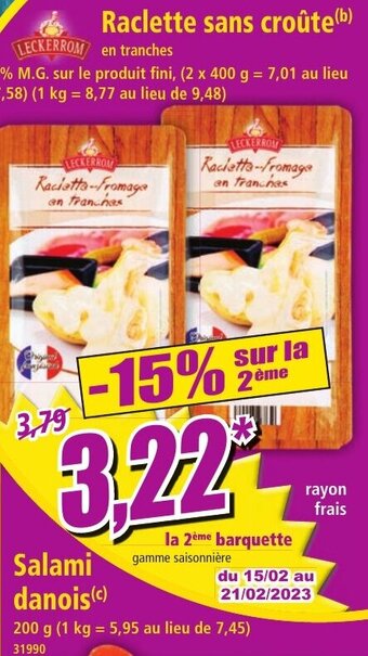 Norma Reclette Sans Croute offre