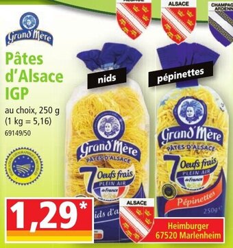 Norma Pâtes D'alsace IGP offre