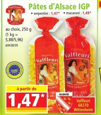 Norma Pâtes d'Alsace IGP offre