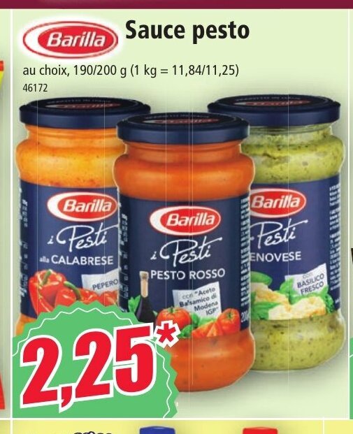 Promo Sauce Pesto chez Norma