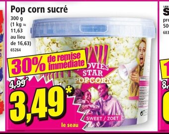 Norma Pop Corn Sucré offre