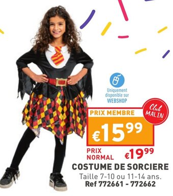 Trafic Costume De Sorciere offre